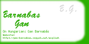 barnabas gan business card